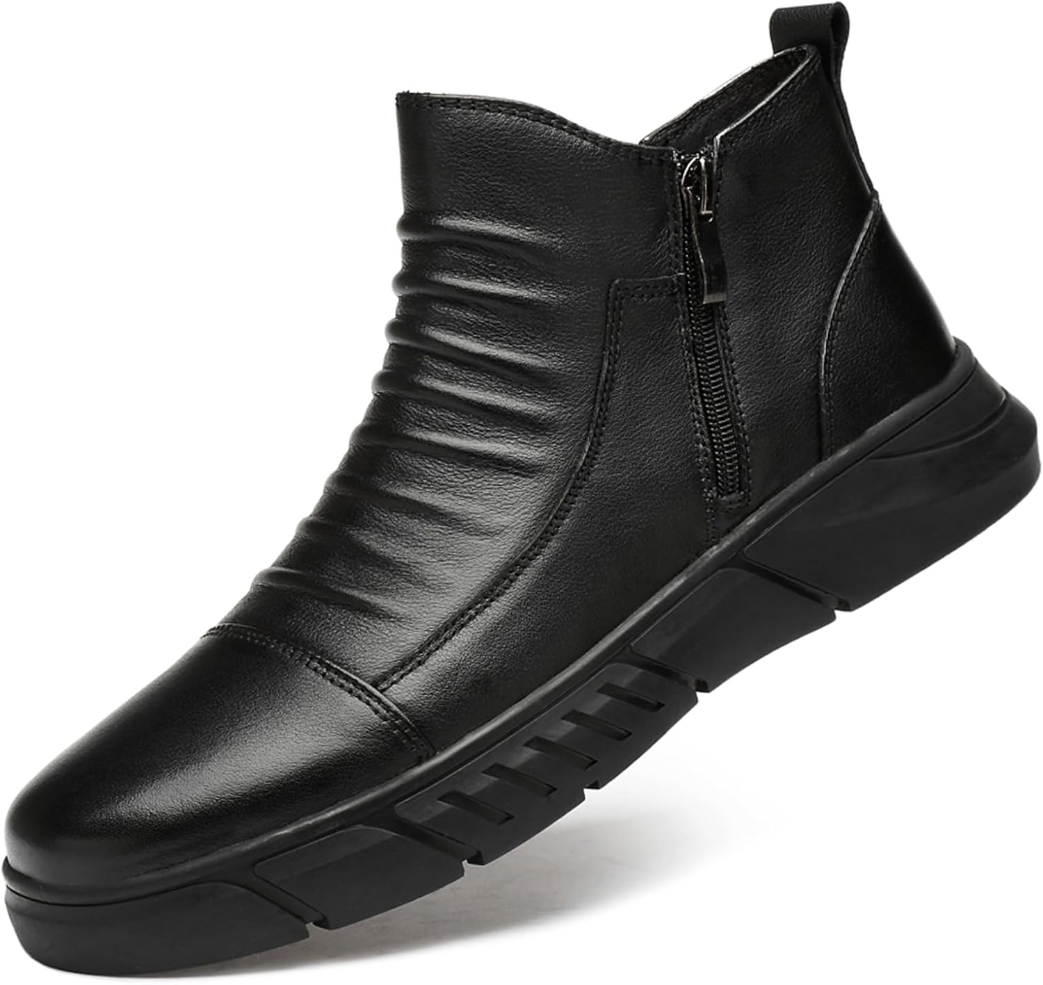 Мужские итальянские высокие повседневные кожаные ботинки Optigard, боковая молния, водонепроницаемые, с нескользящей подошвой, утепленные мехом, деловые ботинки-cheshire и чукка на щиколотку для мужчин, черный
Мужские итальянские высокие повседневные кожаные ботинки Optigard, боковая молния, водонепроницаемые, с нескользящей подошвой, утепленные мехом, деловые ботинки-cheshire и чукка на щиколотку для мужчин, черный