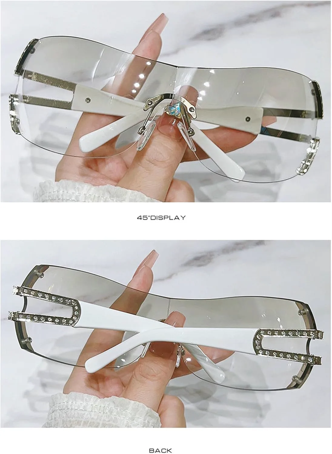 Солнцезащитные очки Willochra Y2K без оправы с бриллиантами, женские, прямоугольные, с блестками и стразами, солнцезащитные очки-щитки, 2pcs-brown&silver
Солнцезащитные очки Willochra Y2K без оправы с бриллиантами, женские, прямоугольные, с блестками и стразами, солнцезащитные очки-щитки, 2pcs-brown&silver