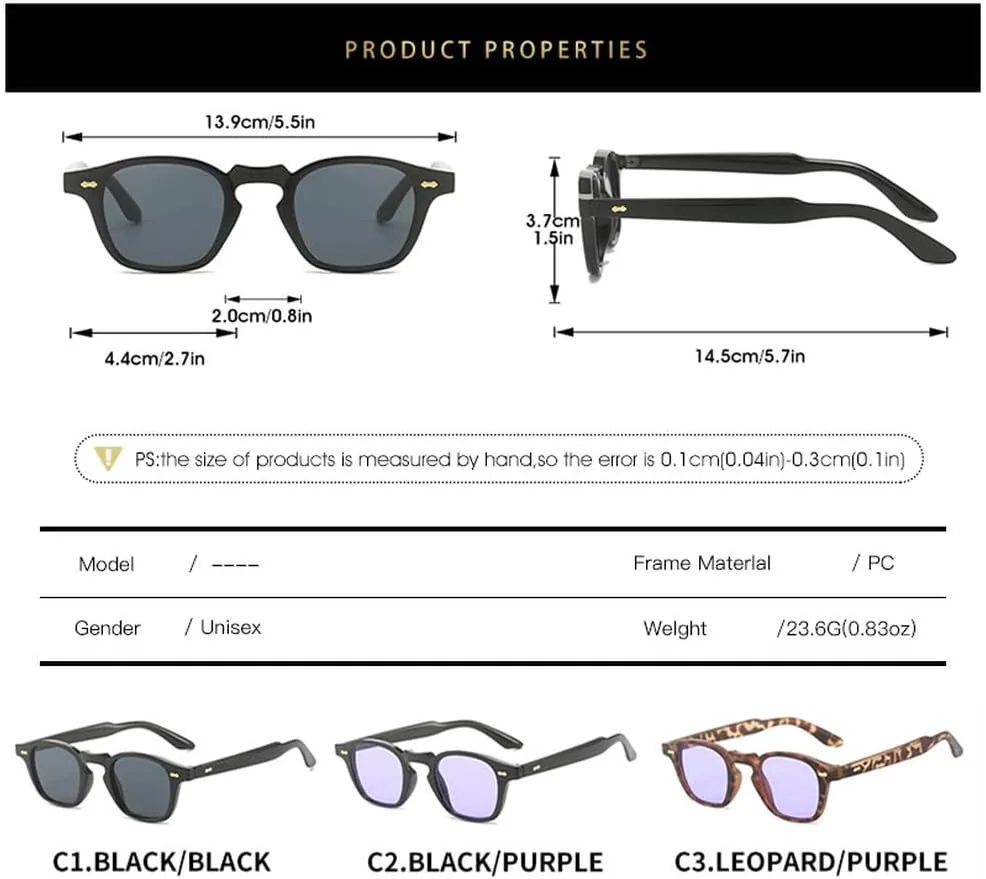 Винтажные маленькие солнцезащитные очки для женщин и мужчин, модные женские солнцезащитные очки класса люкс с защитой от УФ-излучения UV400 TVTBBVV, Grey
Винтажные маленькие солнцезащитные очки для женщин и мужчин, модные женские солнцезащитные очки класса люкс с защитой от УФ-излучения UV400 TVTBBVV, Grey