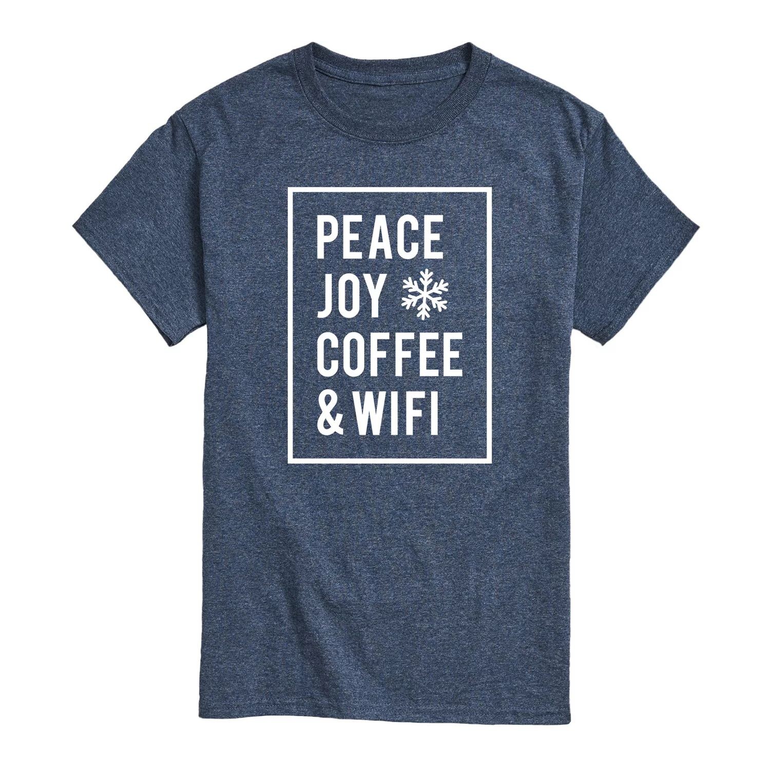 Мужская футболка Peace Joy Coffee Wi-Fi Licensed Character
Мужская футболка Peace Joy Coffee Wi-Fi Licensed Character