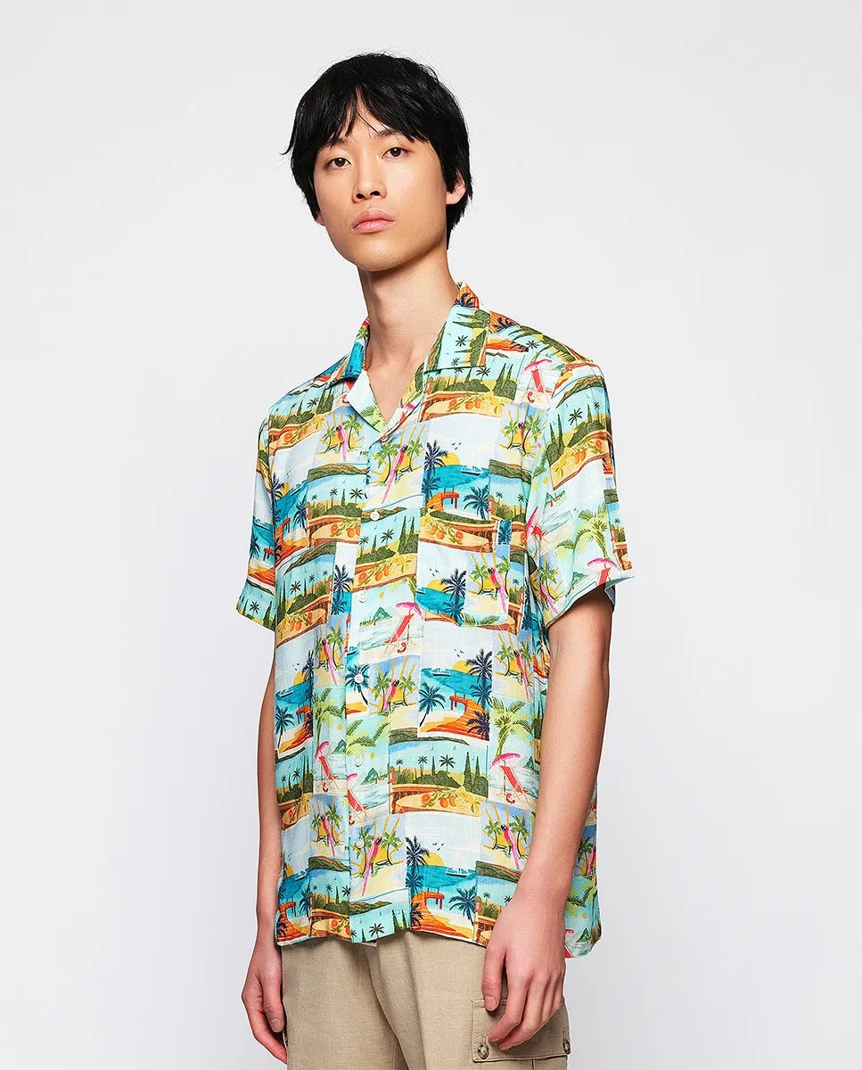 Гавайская рубашка мужская с принтом короткий рукав Mirto, многоцветный
Гавайская рубашка мужская с принтом короткий рукав Mirto, многоцветный