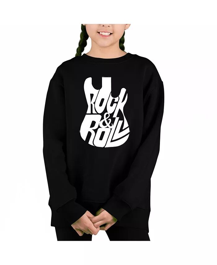 Толстовка с круглым вырезом и надписью «Rock And Roll Guitar Word Art» для девочек LA Pop Art, черный
Толстовка с круглым вырезом и надписью «Rock And Roll Guitar Word Art» для девочек LA Pop Art, черный