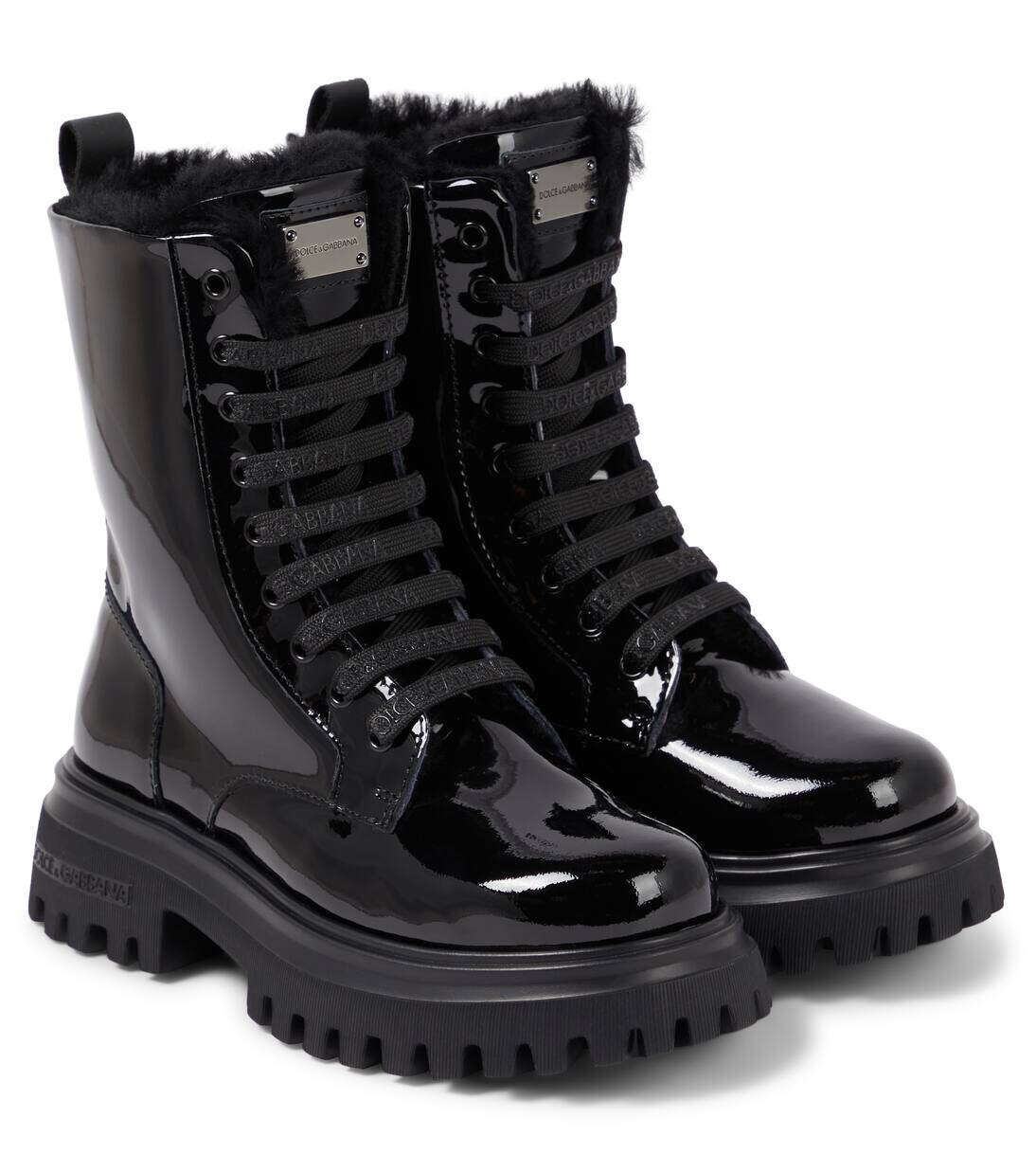 Лакированные сапоги Dolce&Gabbana Kids, черный 
Лакированные сапоги Dolce&Gabbana Kids, черный
