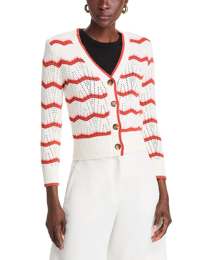 Кардиган с V-образным вырезом Ansonia Veronica Beard, белый
Кардиган с V-образным вырезом Ansonia Veronica Beard, белый