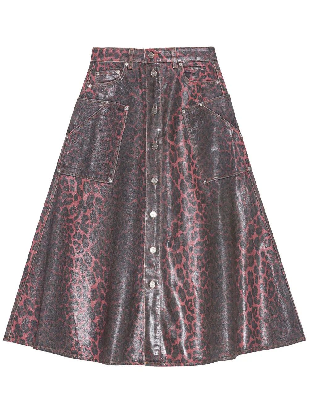 Юбка миди с леопардовым принтом GANNI, серый
Юбка миди с леопардовым принтом GANNI, серый
