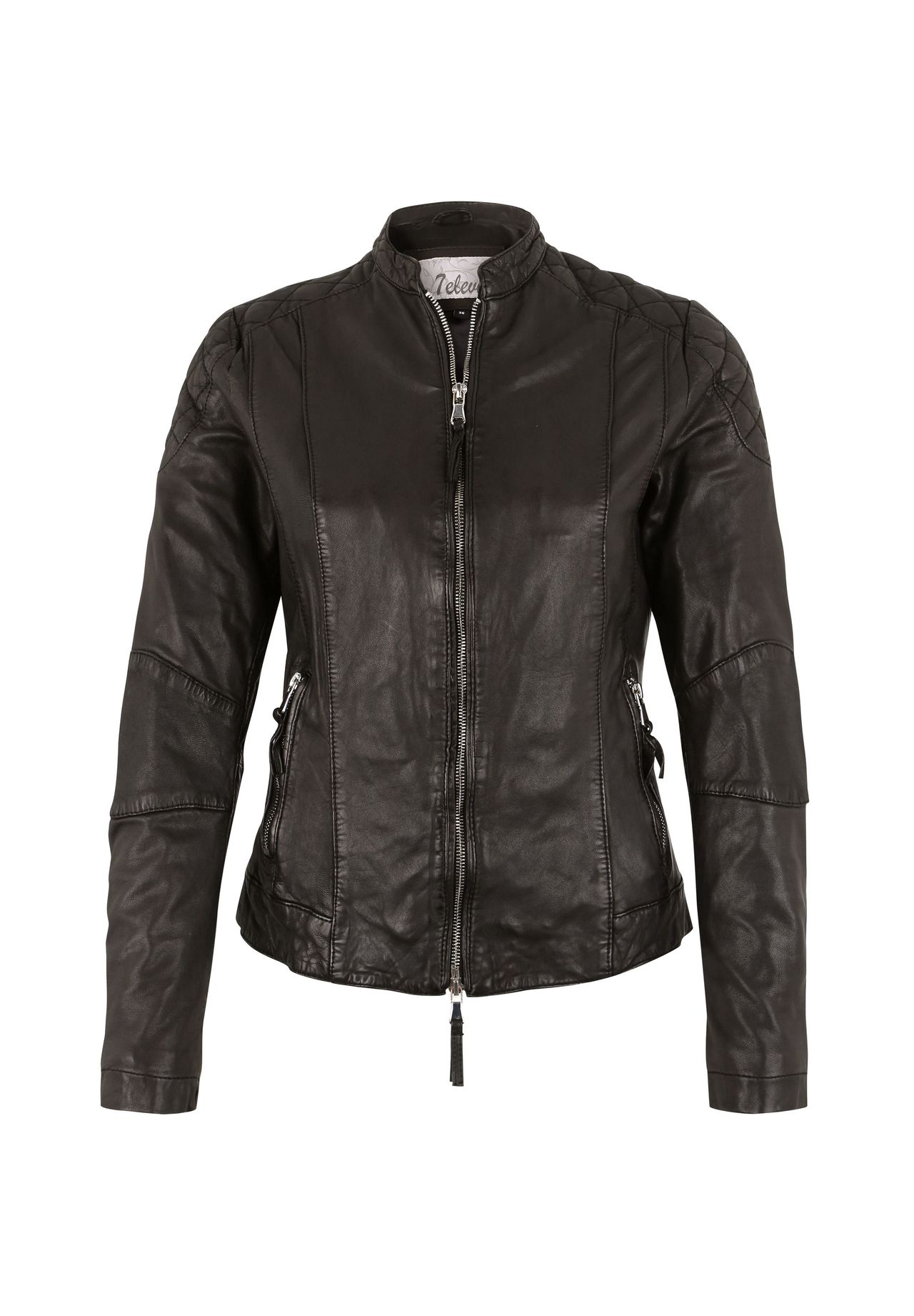 Кожаная куртка Quiny с воротником стойкой 7eleven, черный
Кожаная куртка Quiny с воротником стойкой 7eleven, черный