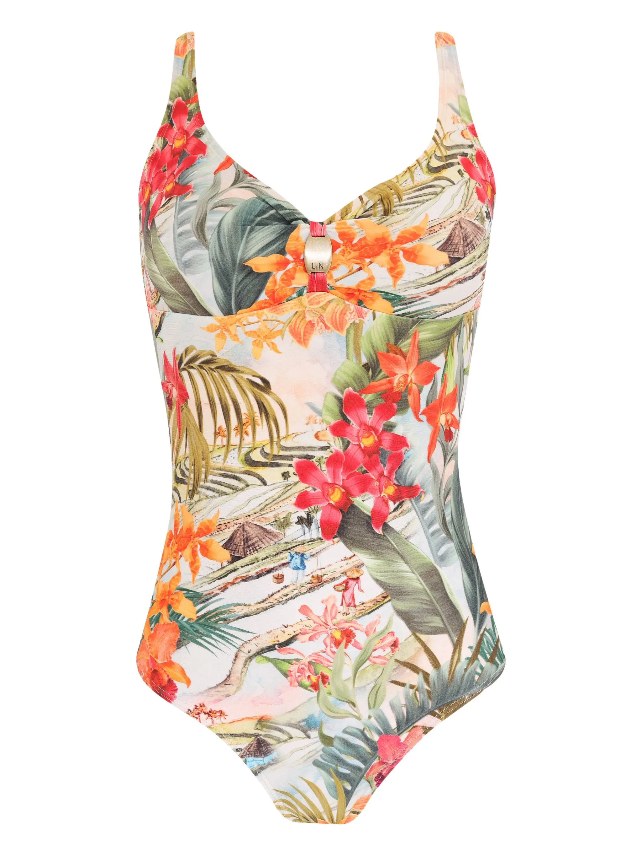 Слитный купальник с цветочным принтом Lygia & Nanny, зеленый
Слитный купальник с цветочным принтом Lygia & Nanny, зеленый