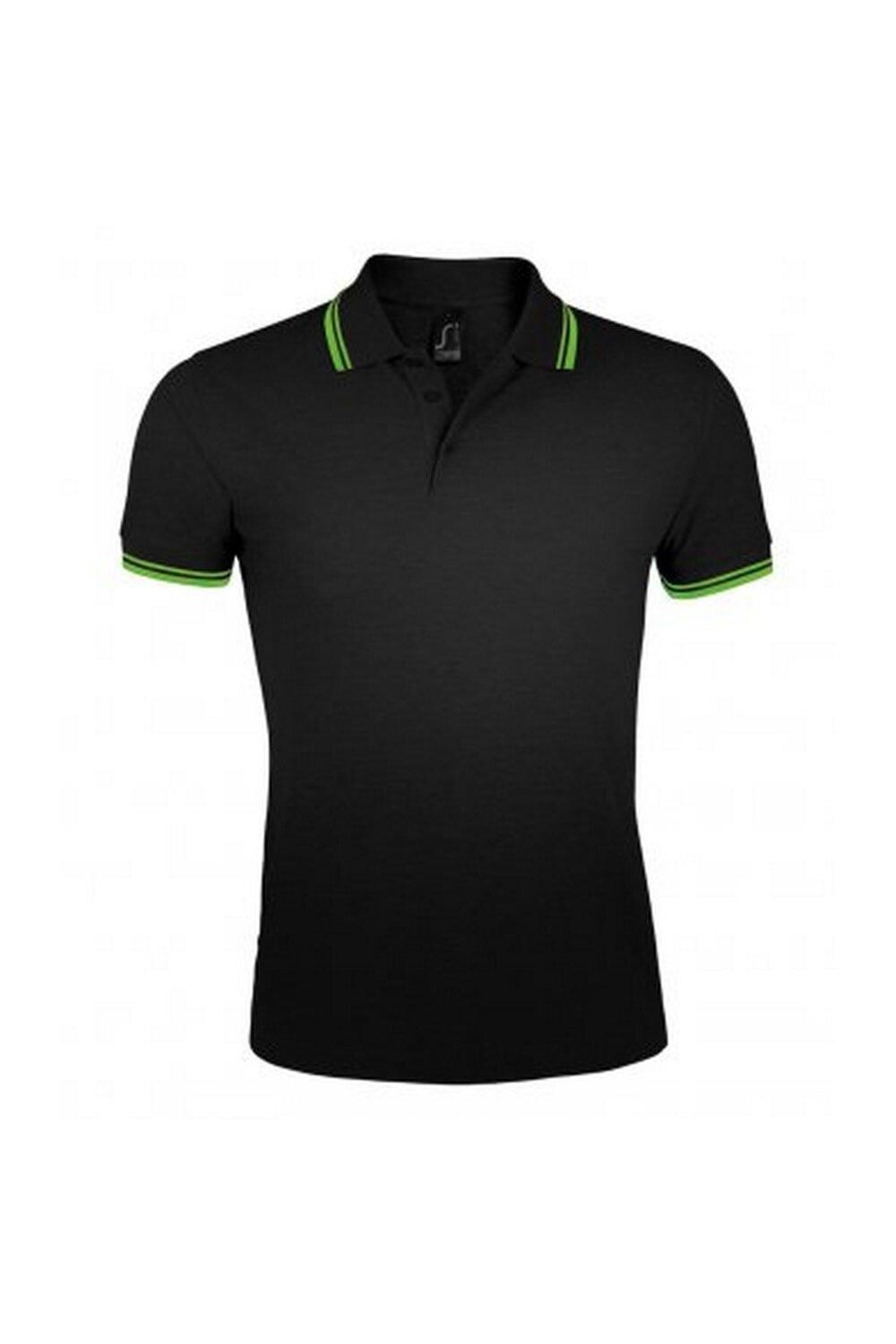 Рубашка поло из пике с короткими рукавами Pasadena SOL'S, черный 
Рубашка поло из пике с короткими рукавами Pasadena SOL'S, черный