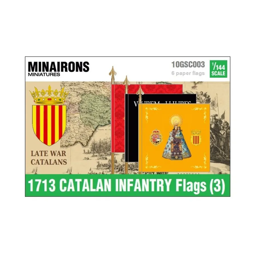 Каталонские пехотные флаги (3), War of Spanish Succession - Decals & Flags (1:144) 
Каталонские пехотные флаги (3), War of Spanish Succession - Decals & Flags (1:144)