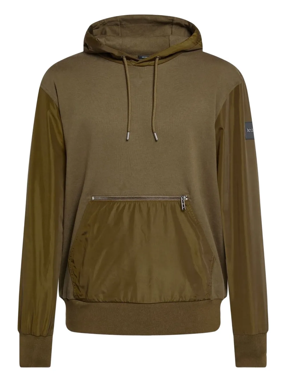 Толстовка с капюшоном и вставками BOSS, зеленый
Толстовка с капюшоном и вставками BOSS, зеленый