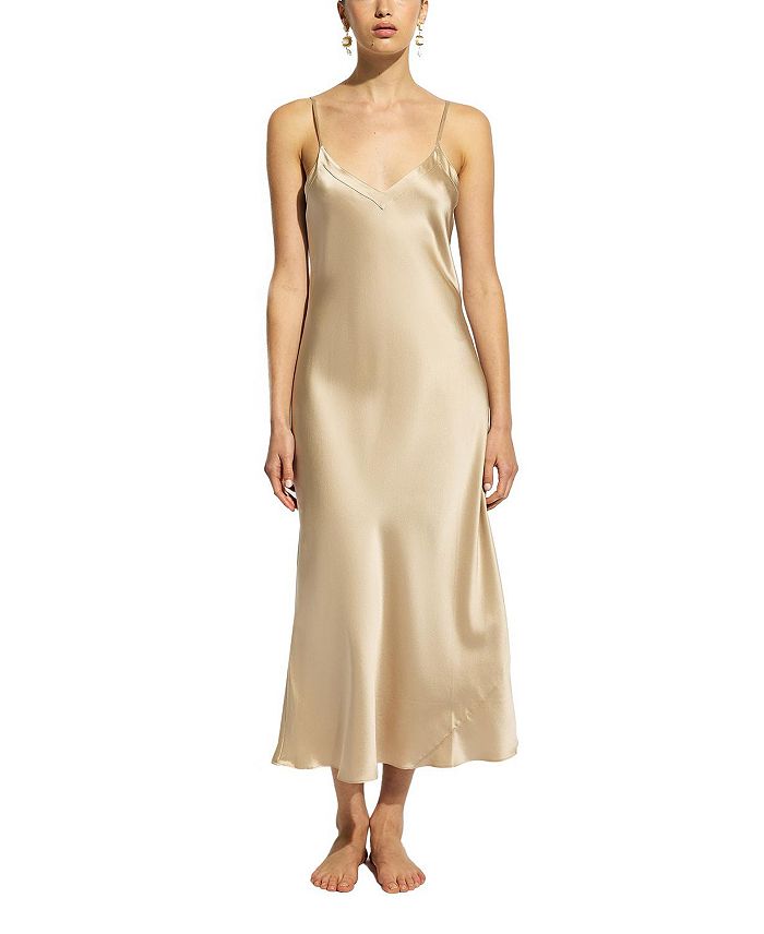 Шелковое ночное платье с глубоким V-образным вырезом GINIA, коричневый/бежевый
Шелковое ночное платье с глубоким V-образным вырезом GINIA, коричневый/бежевый