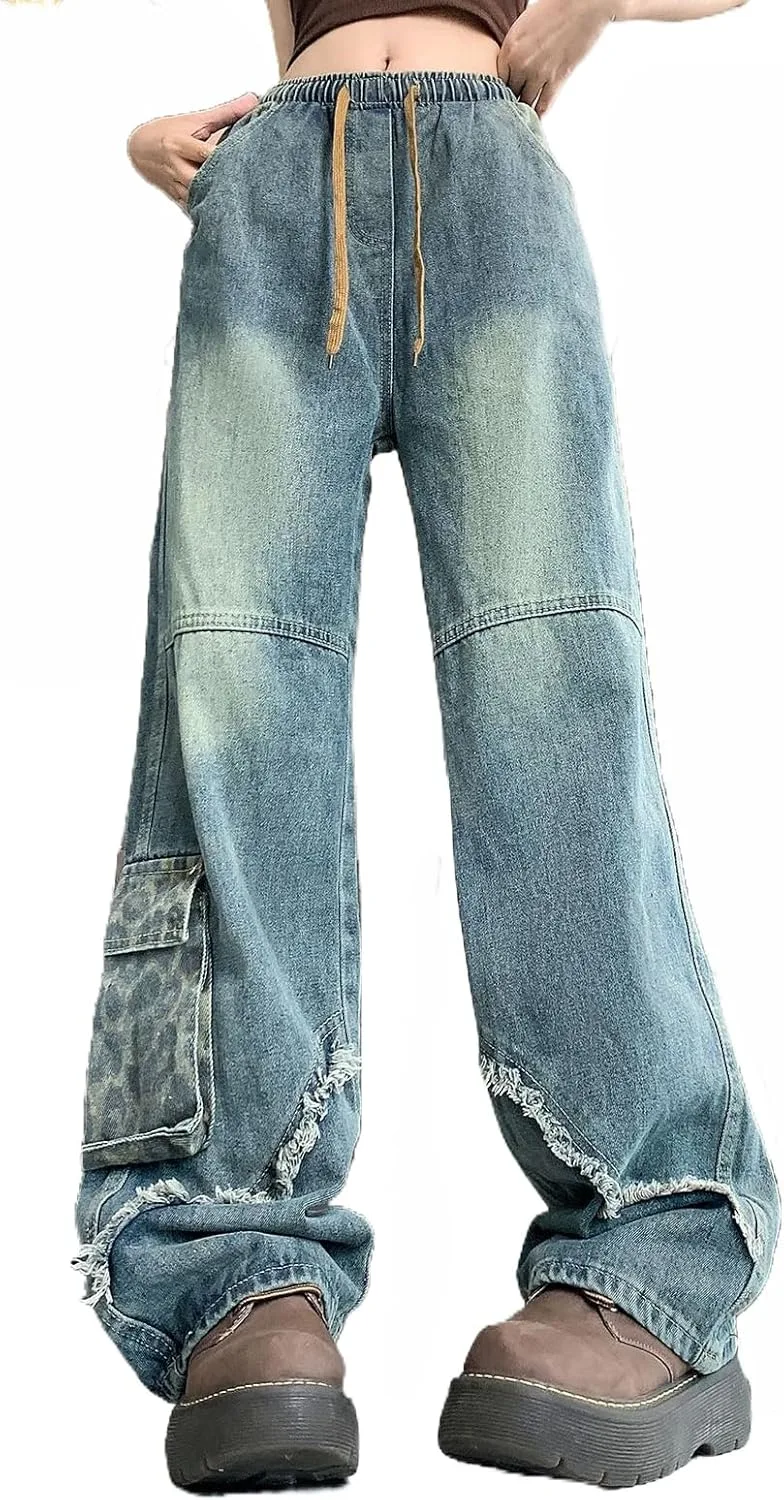 Женские джинсы-карго с высокой талией и завязками Viatabuna
Женские джинсы-карго с высокой талией и завязками Viatabuna