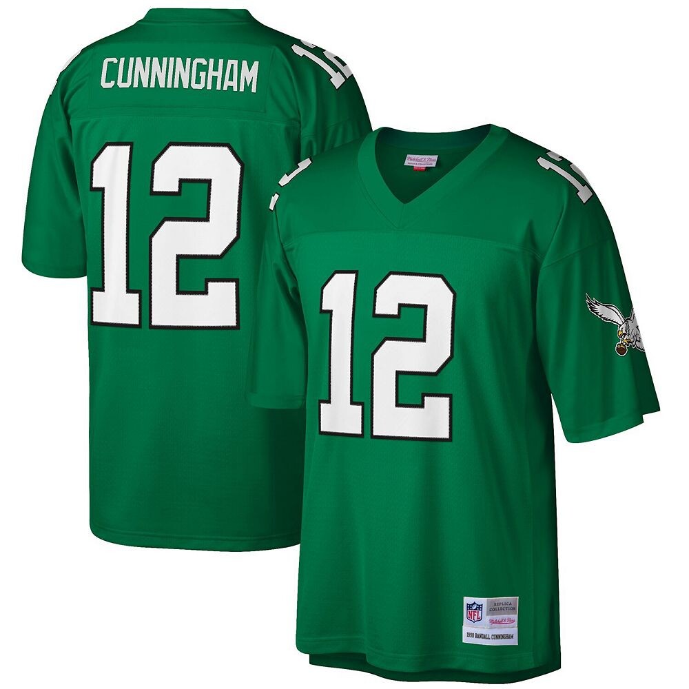 Мужская футболка Mitchell & Ness Randall Cunningham Kelly Green Philadelphia Eagles Big & Tall 1990, реплика вышедшего на пенсию игрока, цвет Eag Green
Мужская футболка Mitchell & Ness Randall Cunningham Kelly Green Philadelphia Eagles Big & Tall 1990, реплика вышедшего на пенсию игрока, цвет Eag Green