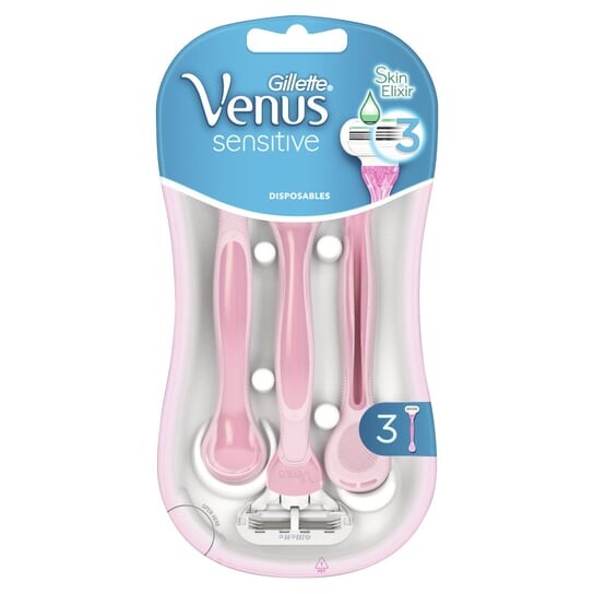Бритвы одноразовые, 3 шт. Gillette, Sensitive Venus
Бритвы одноразовые, 3 шт. Gillette, Sensitive Venus