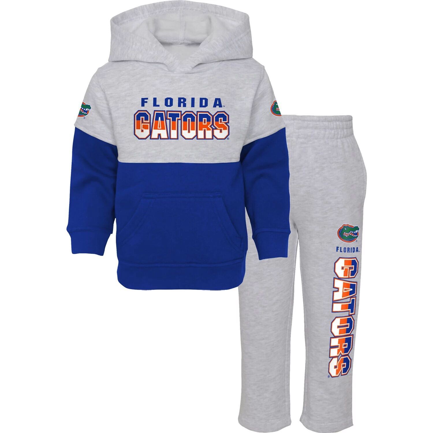 Пуловер с капюшоном и штанами для малышей Heather Grey/Royal Florida Gators Playmaker Outerstuff
Пуловер с капюшоном и штанами для малышей Heather Grey/Royal Florida Gators Playmaker Outerstuff