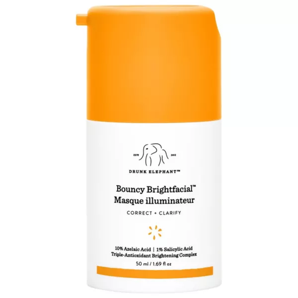 Bouncy brightfacial осветляющая маска с 10% азелаиновой кислоты + 1% салициловой кислоты Drunk Elephant
Bouncy brightfacial осветляющая маска с 10% азелаиновой кислоты + 1% салициловой кислоты Drunk Elephant