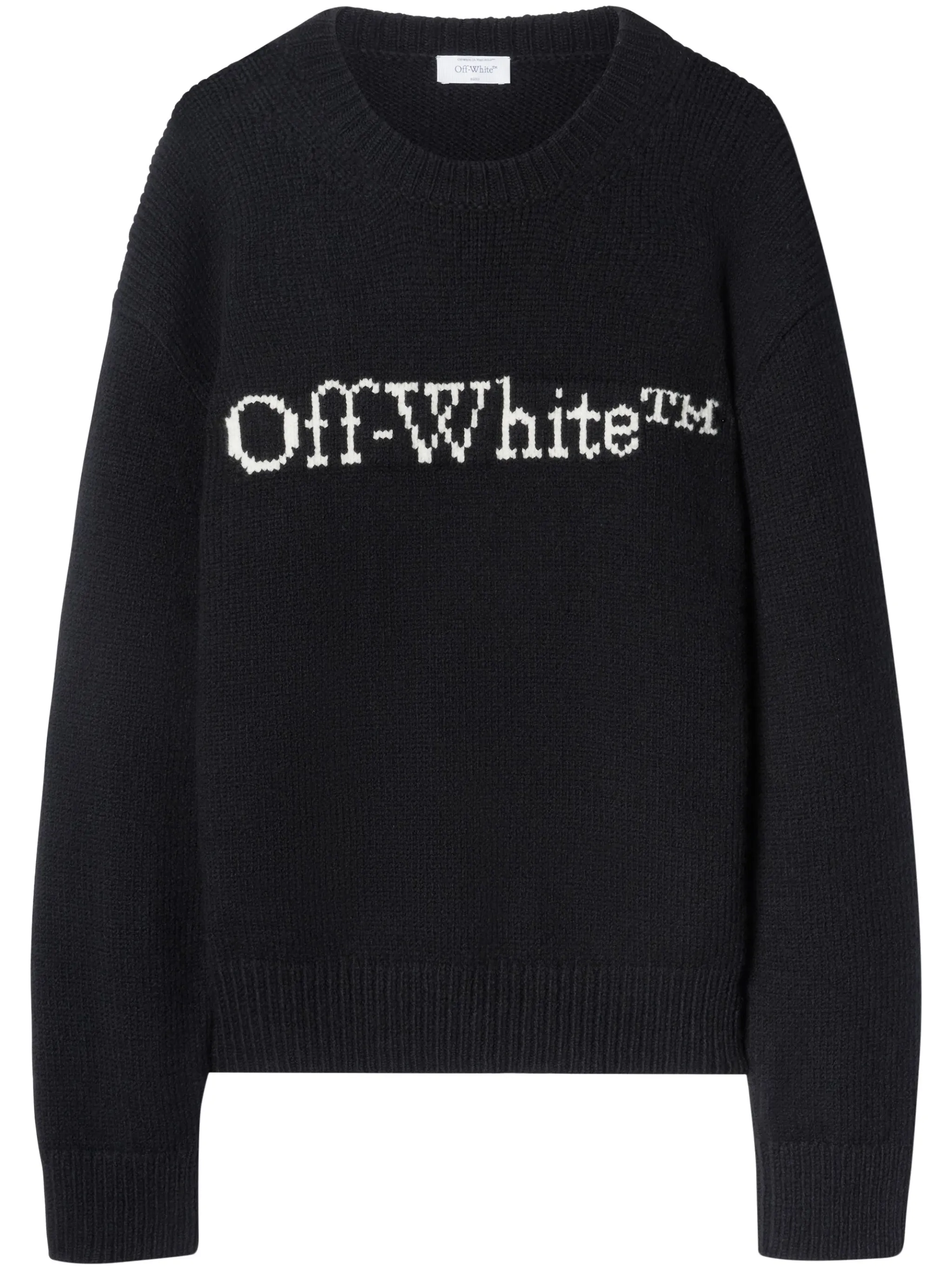 Шерстяной джемпер с логотипом Off-White, черный
Шерстяной джемпер с логотипом Off-White, черный
