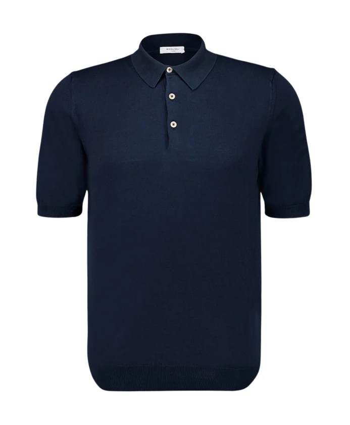 Темно-Синяя хлопковая рубашка поло Boglioli, синий
Темно-Синяя хлопковая рубашка поло Boglioli, синий