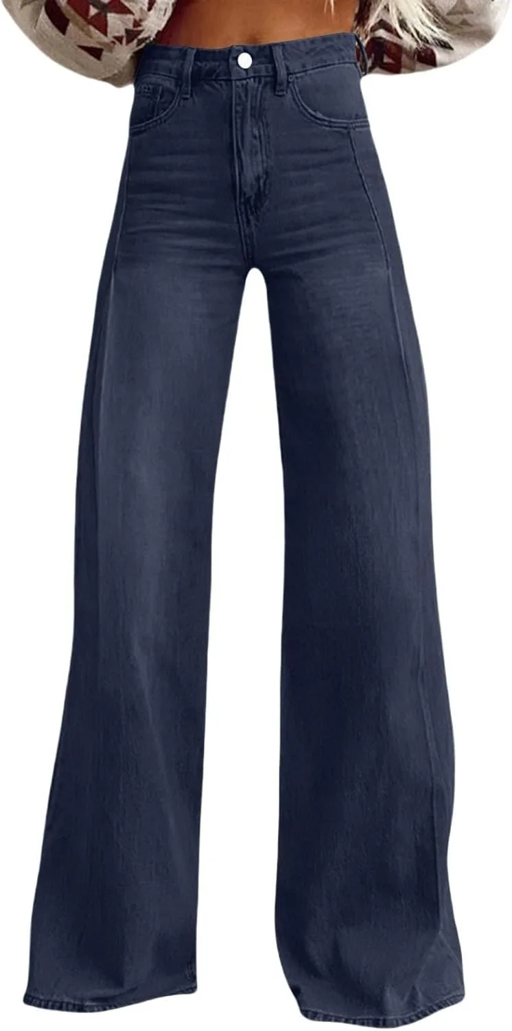Женские джинсы Wide Leg High Waisted Baggy Straight Faux Denim с карманами
Женские джинсы Wide Leg High Waisted Baggy Straight Faux Denim с карманами