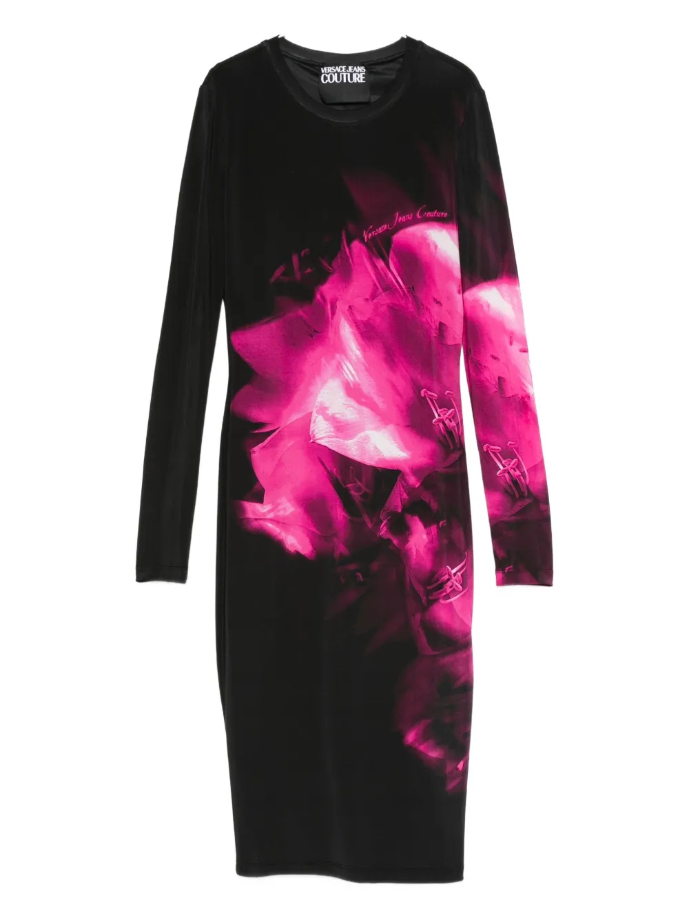 Платье миди с цветочным принтом и длинными рукавами Versace Jeans Couture, черный
Платье миди с цветочным принтом и длинными рукавами Versace Jeans Couture, черный