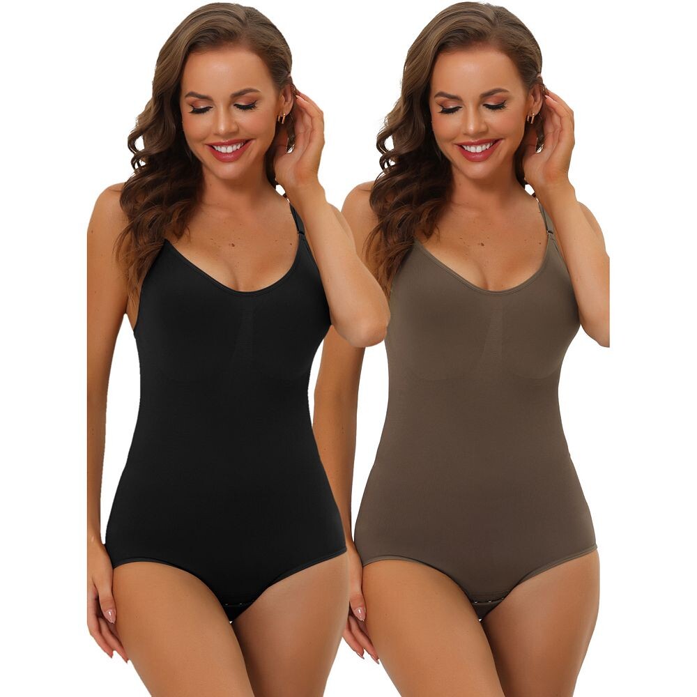 2 упаковки женских боди-стрингов с контролем живота, корректирующее белье, регулируемые бретели, моделирующий комбинезон, топ ALLEGRA K, цвет Black Brown
2 упаковки женских боди-стрингов с контролем живота, корректирующее белье, регулируемые бретели, моделирующий комбинезон, топ ALLEGRA K, цвет Black Brown