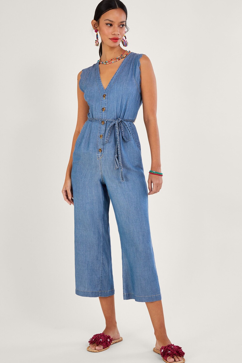 Синий джинсовый комбинезон с завязывающимся поясом Monsoon, синий
Синий джинсовый комбинезон с завязывающимся поясом Monsoon, синий