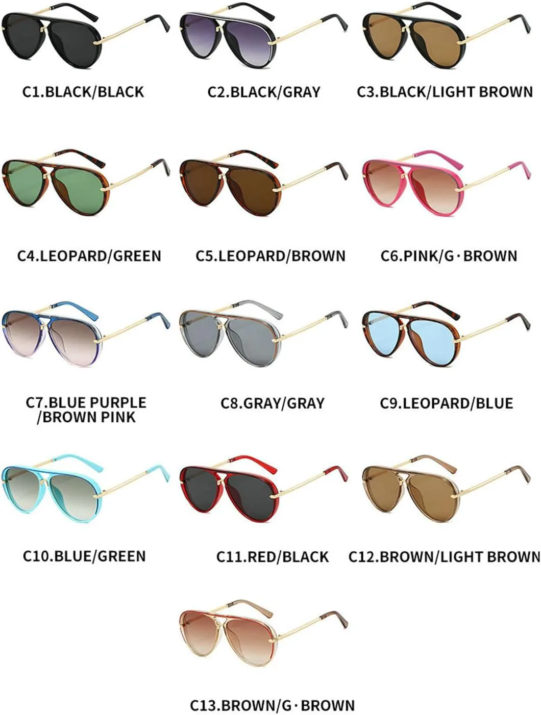 Солнцезащитные очки Willochra увеличенного размера в стиле «пилот» для женщин и мужчин, модные квадратные, ретро, с двойной перемычкой, градиентные, UV400, C7
Солнцезащитные очки Willochra увеличенного размера в стиле «пилот» для женщин и мужчин, модные квадратные, ретро, с двойной перемычкой, градиентные, UV400, C7