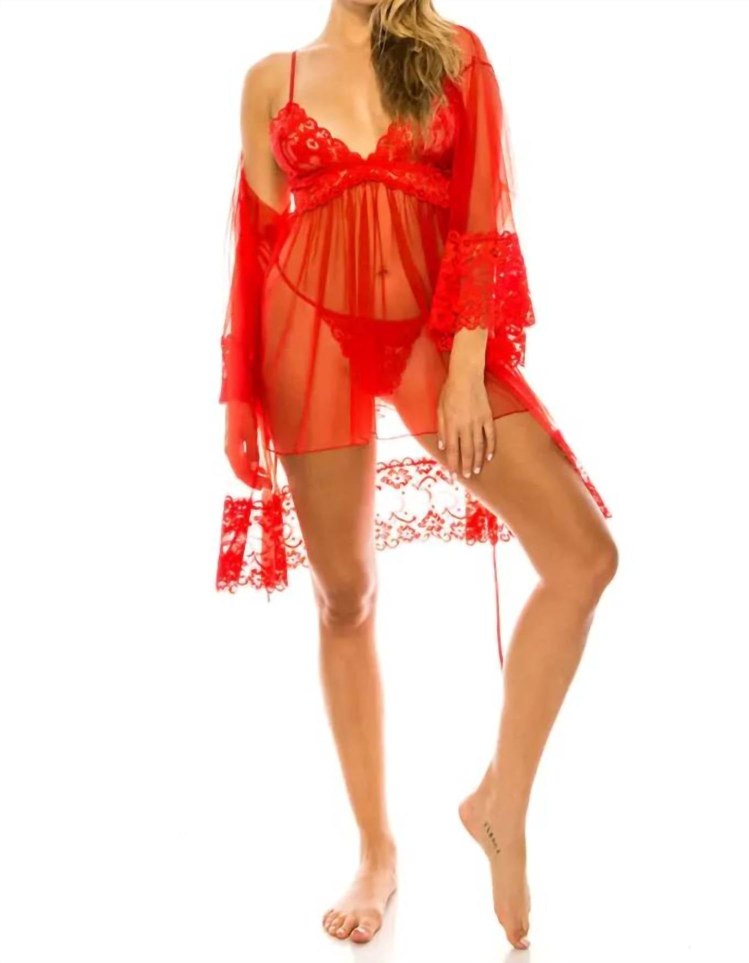 3 предмета комплект нижнего белья бабидолл с сетчатыми вставками в красном цвете Youmita
3 предмета комплект нижнего белья бабидолл с сетчатыми вставками в красном цвете Youmita