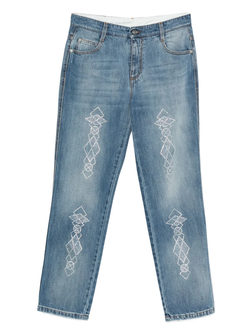 Джинсы со стразами Ermanno Scervino, синий
Джинсы со стразами Ermanno Scervino, синий