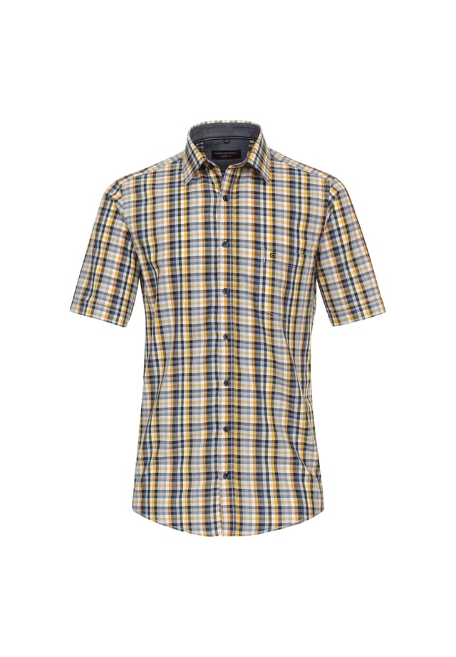 Повседневная рубашка с коротким рукавом в клетку свободного покроя Casamoda, желтый
Повседневная рубашка с коротким рукавом в клетку свободного покроя Casamoda, желтый