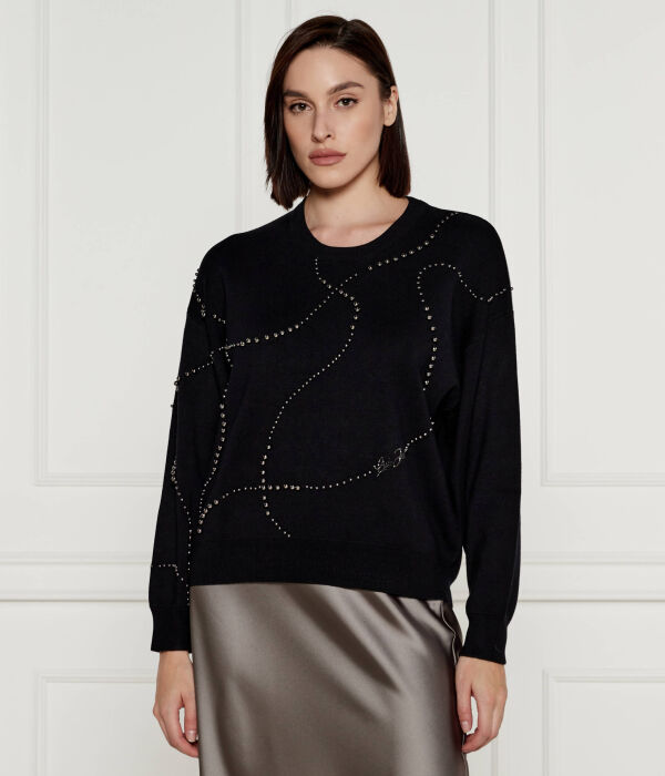 Свитер Liu Jo со стразами, черный
Свитер Liu Jo со стразами, черный