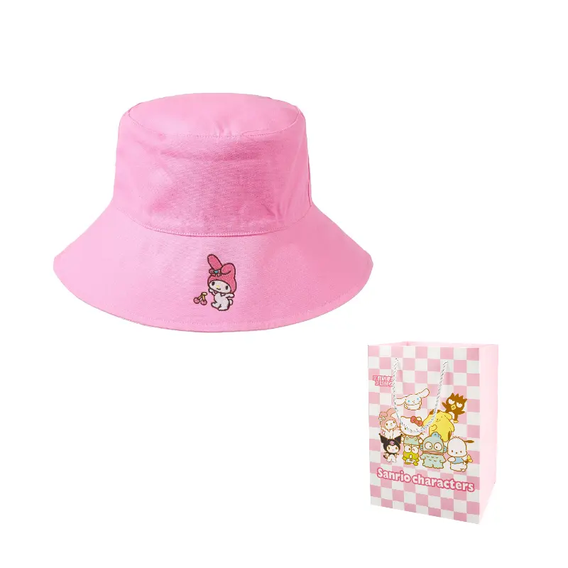 Sanrio Меланжевая полиэстеровая шляпа-ведро женская, Melody Fisherman Hat 
Sanrio Меланжевая полиэстеровая шляпа-ведро женская, Melody Fisherman Hat