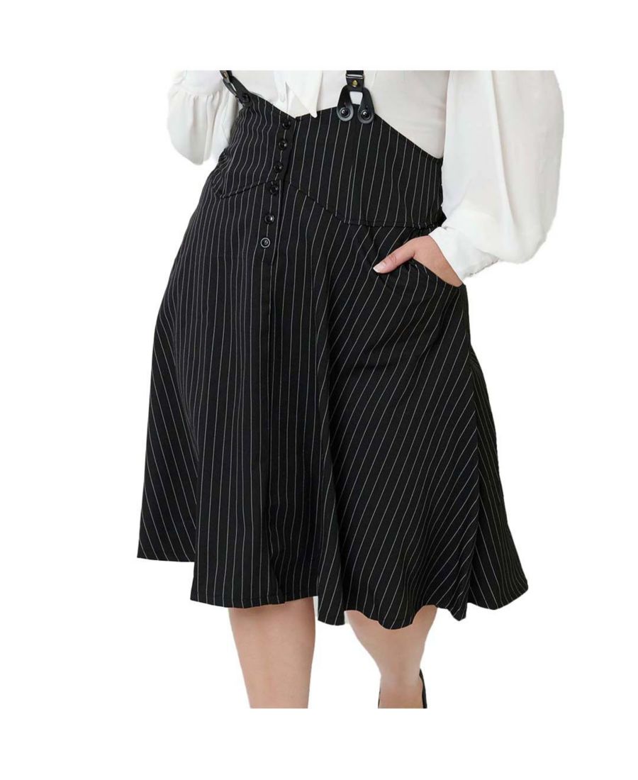 Юбка-трапеция на подтяжках больших размеров Unique Vintage, Black & white
Юбка-трапеция на подтяжках больших размеров Unique Vintage, Black & white