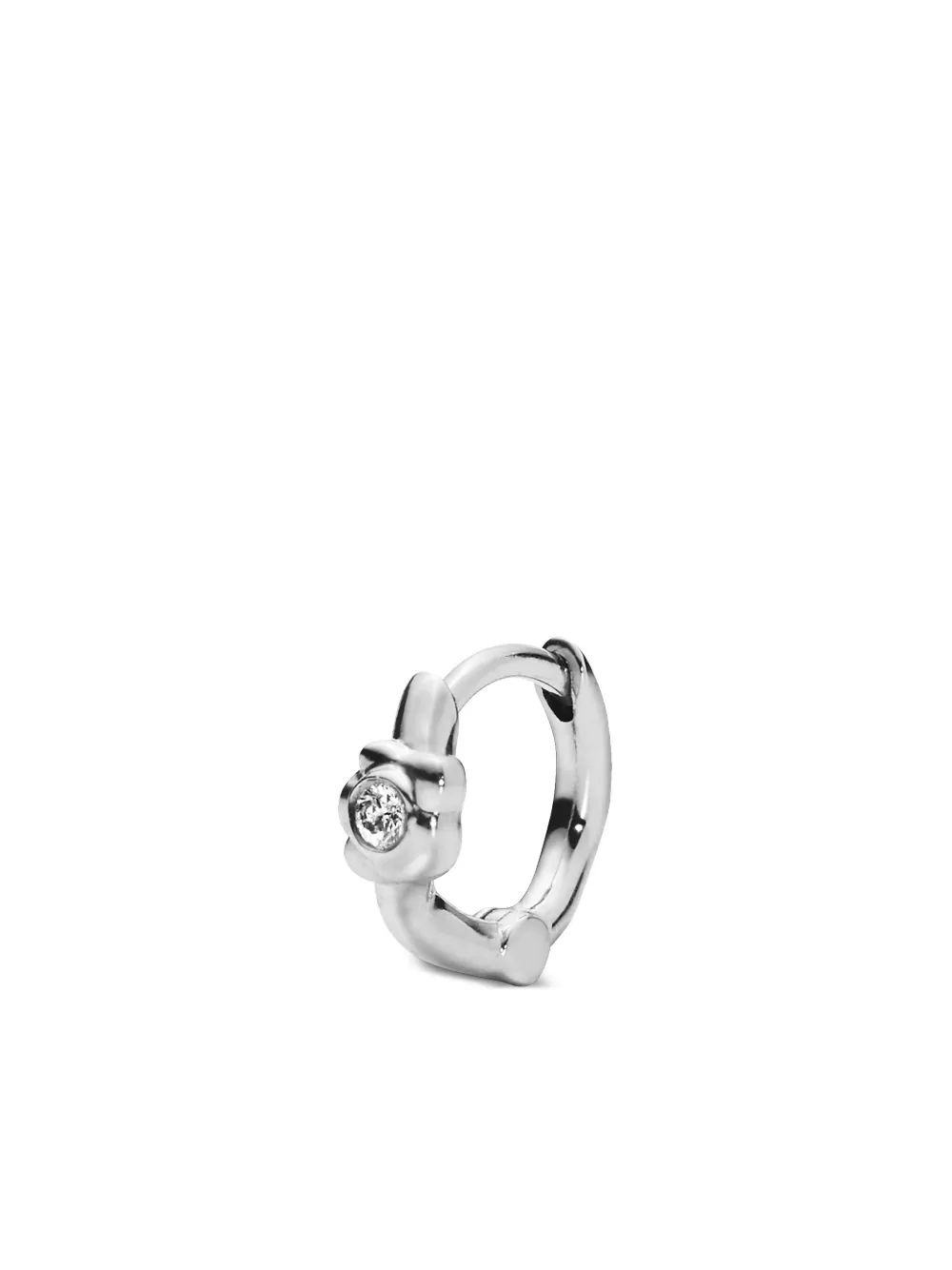 Серьги-хагги Flora из белого золота с бриллиантами Maria Black, серебяный 
Серьги-хагги Flora из белого золота с бриллиантами Maria Black, серебяный