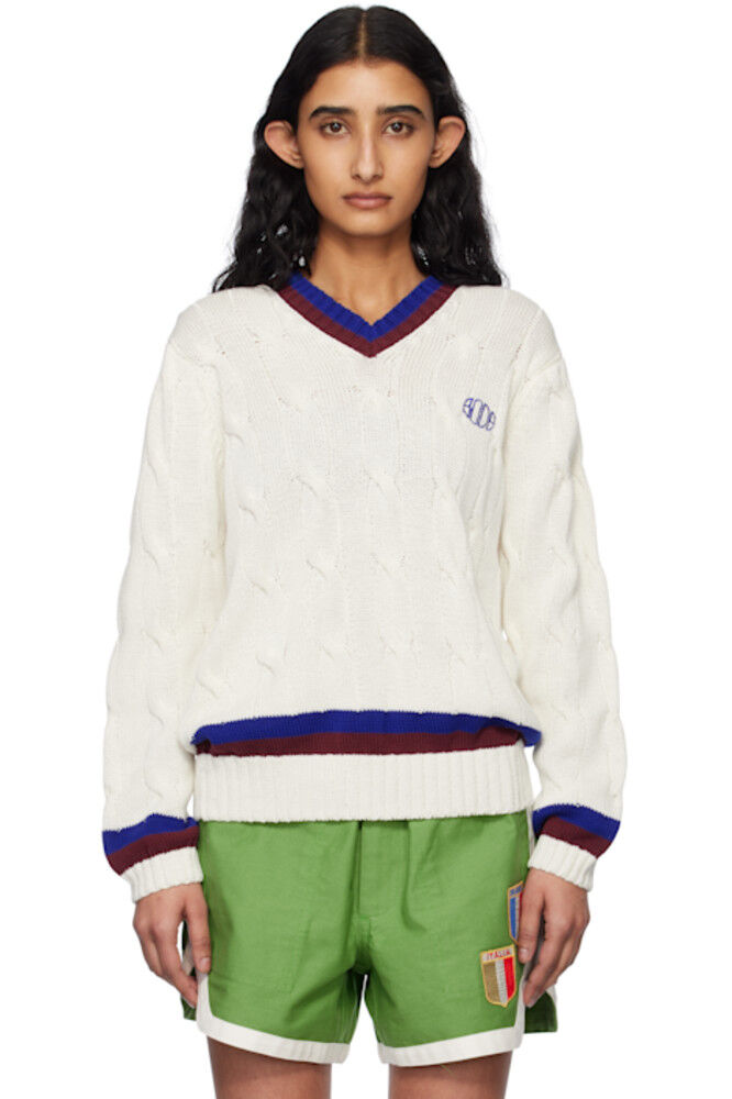 Белый теннисный свитер Bode
Белый теннисный свитер Bode