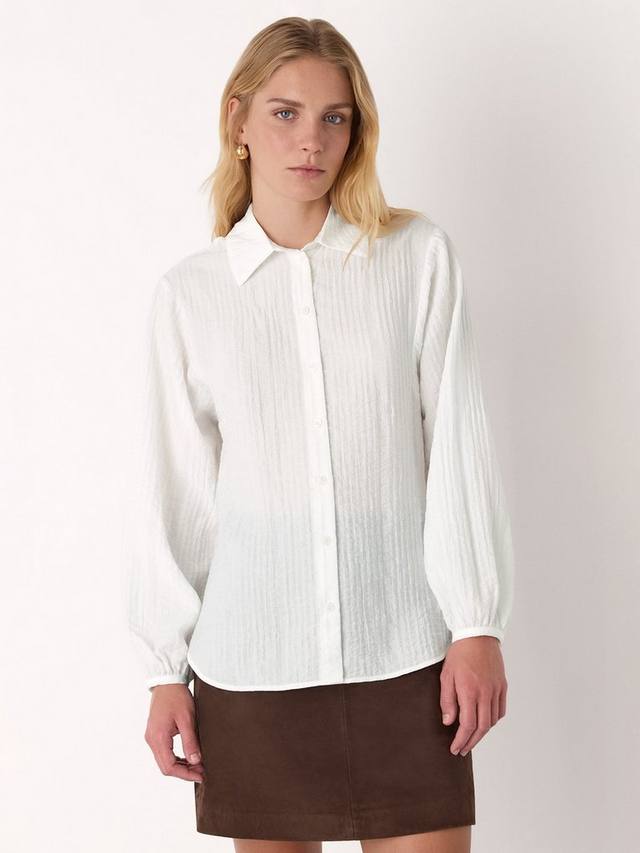 Текстурная рубашка свободного кроя из вискозы LENZING ECOVERO Whistles, White
Текстурная рубашка свободного кроя из вискозы LENZING ECOVERO Whistles, White