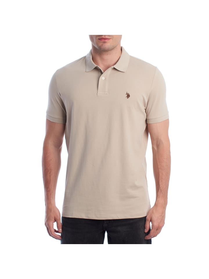 Рубашка-поло U.S. Polo Assn., бежевый 
Рубашка-поло U.S. Polo Assn., бежевый