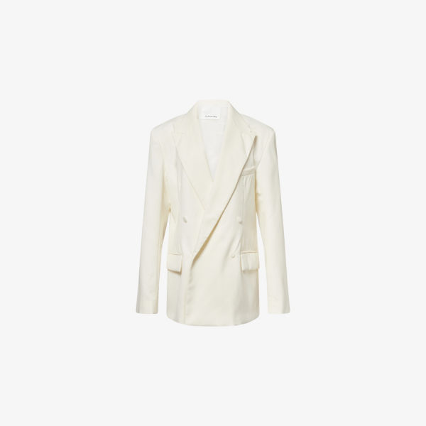 Блейзер The Frankie Shop Ньюарк двубортный из смесовой шерсти, белый
Блейзер The Frankie Shop Ньюарк двубортный из смесовой шерсти, белый