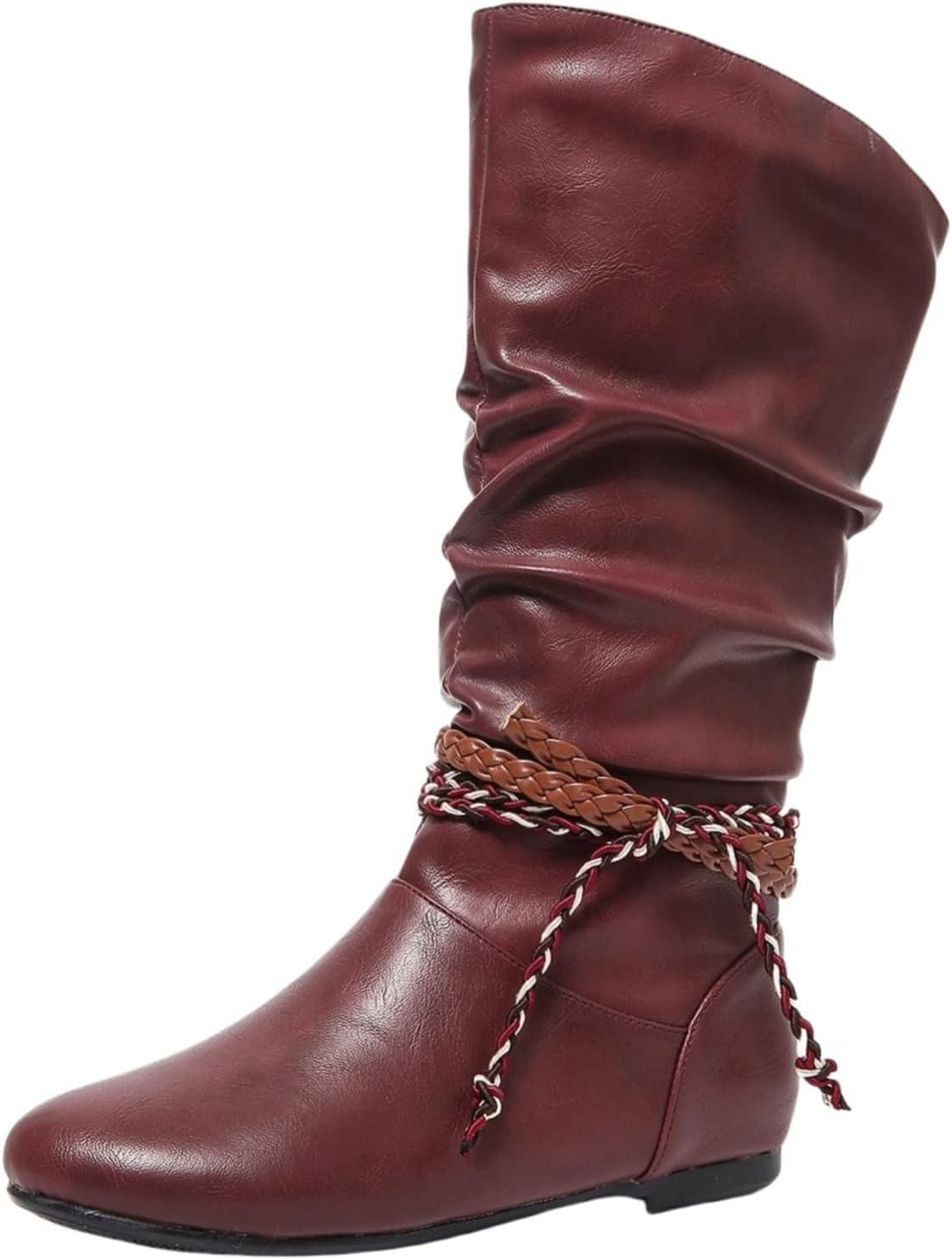 Ковбойские сапоги средней длины с бахромой из искусственной кожи, с плоской подошвой, без застежки, западного стиля, мотоциклетные сапоги Kldyj, Red
Ковбойские сапоги средней длины с бахромой из искусственной кожи, с плоской подошвой, без застежки, западного стиля, мотоциклетные сапоги Kldyj, Red