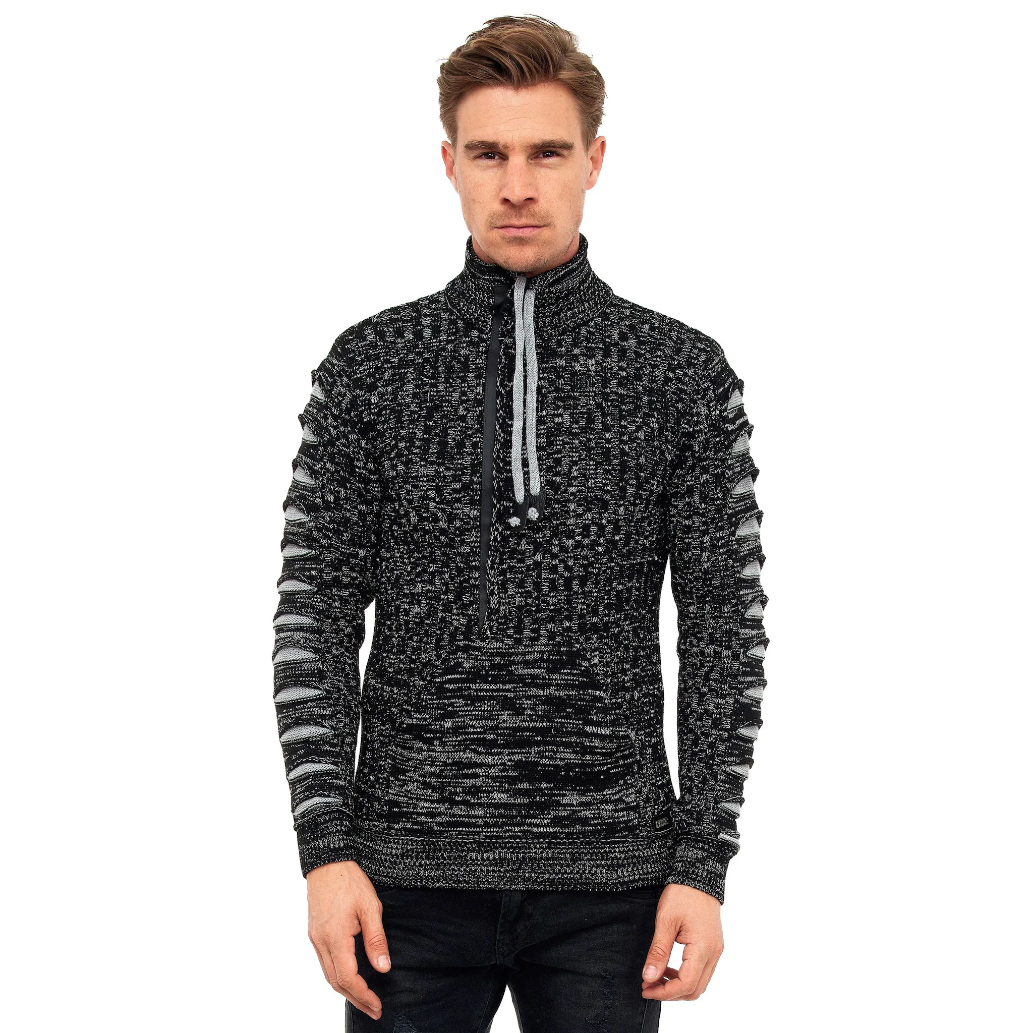 Вязаный свитер Rusty Neal со стильным вырезом, черно-белый
Вязаный свитер Rusty Neal со стильным вырезом, черно-белый