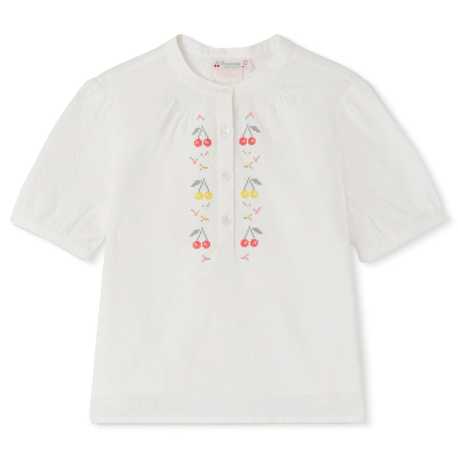 Bonpoint Блузка из хлопка с вышитым логотипом для девочек, Blanc Lait
Bonpoint Блузка из хлопка с вышитым логотипом для девочек, Blanc Lait