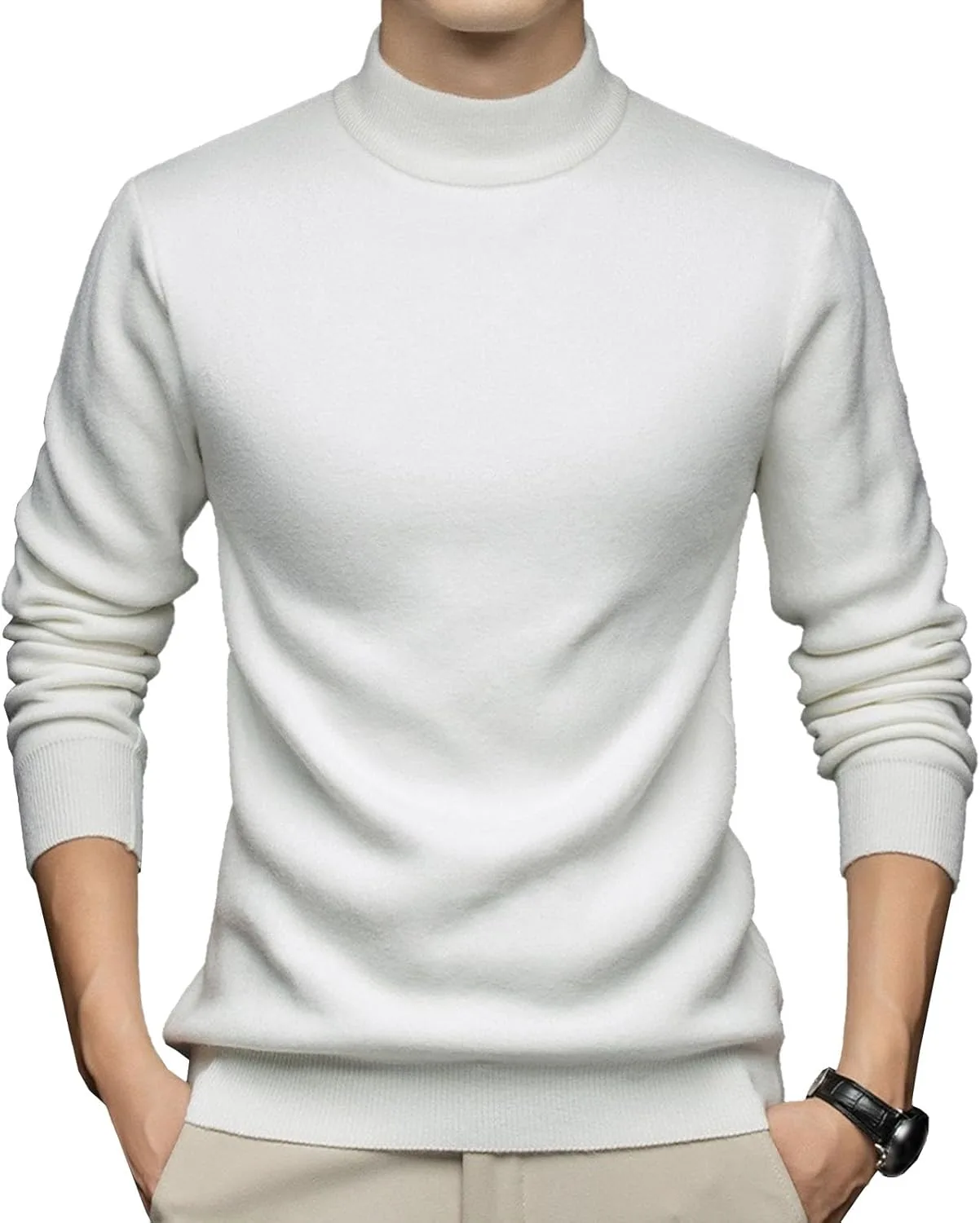 Свитер мужской вязаный с воротником-стойкой, длинный рукав, мягкий и теплый
Свитер мужской вязаный с воротником-стойкой, длинный рукав, мягкий и теплый