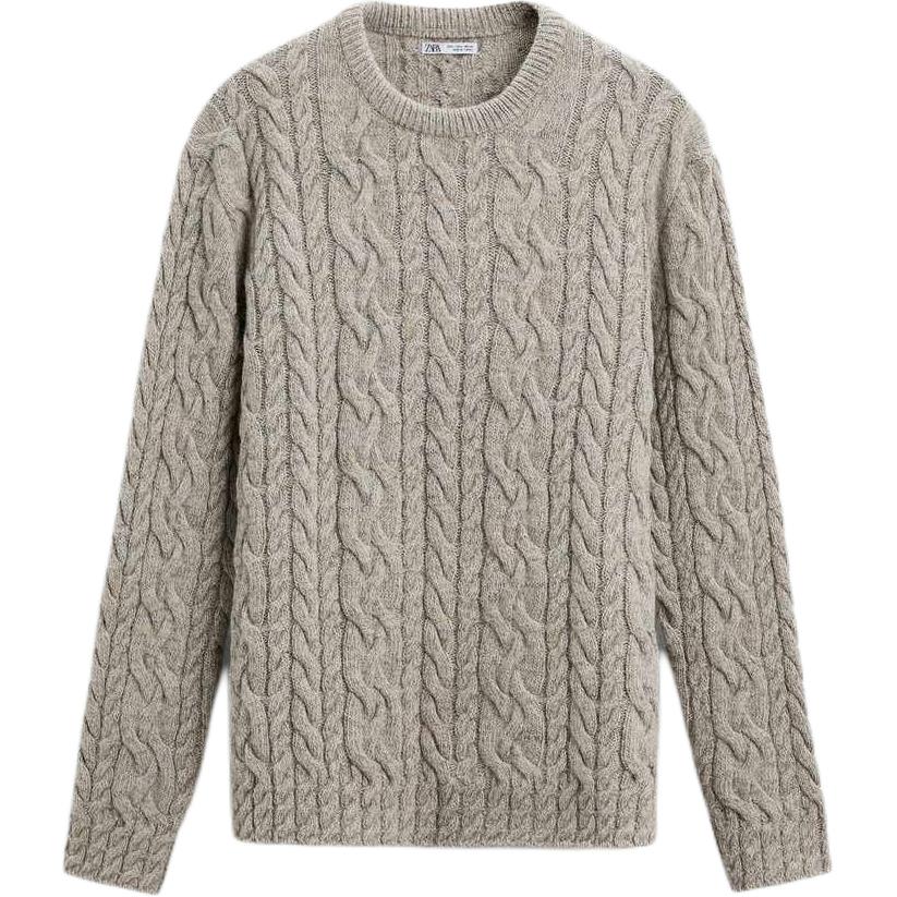 Свитер мужской тёмный тауп ZARA 
Свитер мужской тёмный тауп ZARA