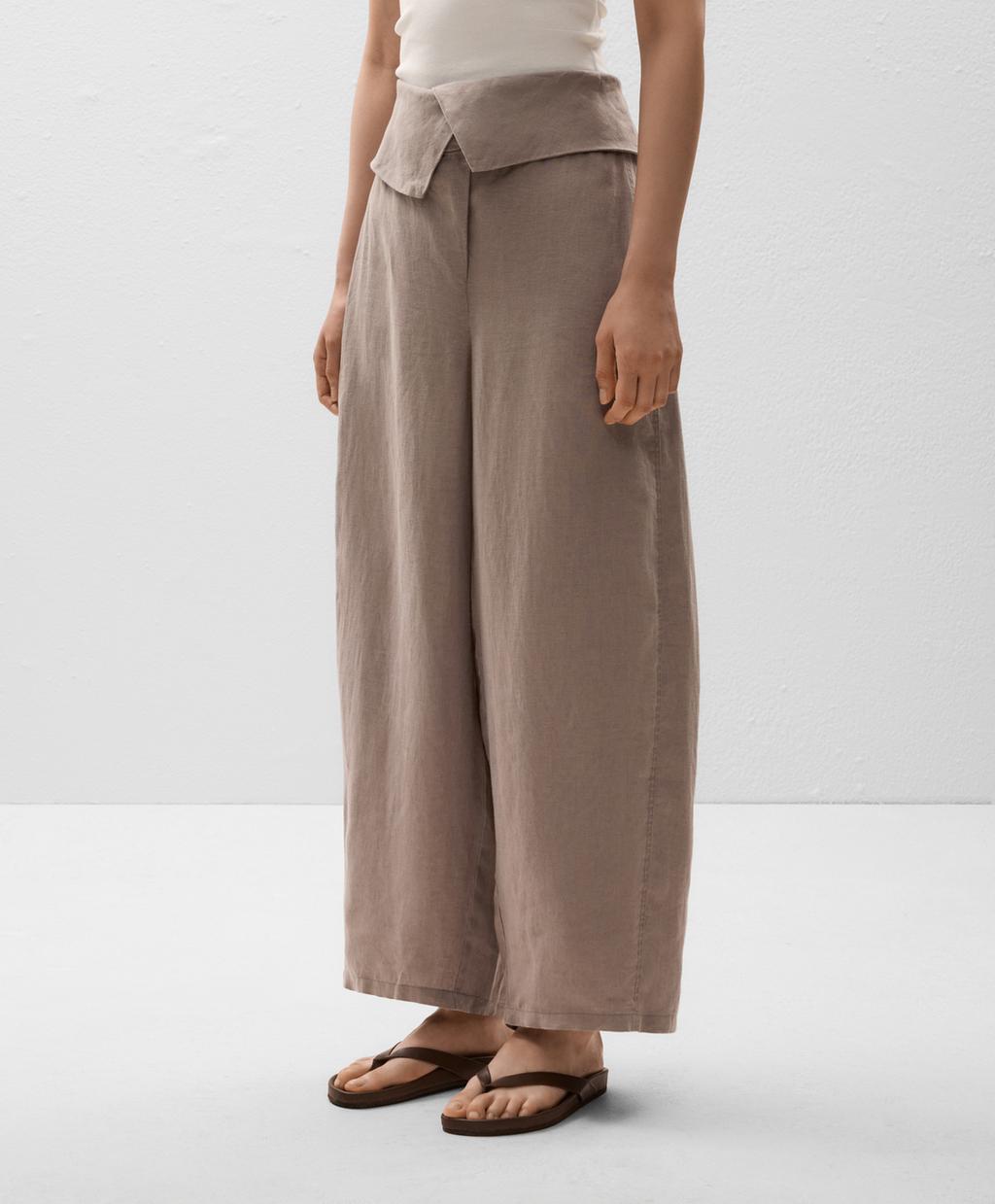 Брюки со складывающейся талией из 100% льна Oysho, цвет Taupe-Grey
Брюки со складывающейся талией из 100% льна Oysho, цвет Taupe-Grey