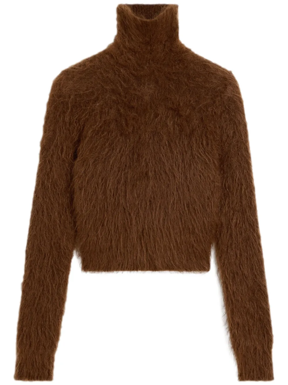 Фактурный джемпер с высоким воротником AMI Paris, коричневый
Фактурный джемпер с высоким воротником AMI Paris, коричневый