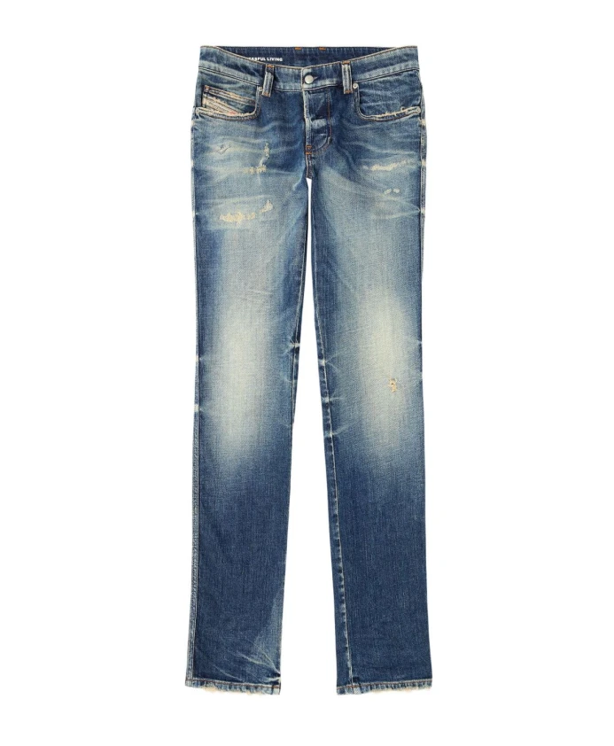 Выцветшие синие джинсы с потрепанным краем Diesel, синий
Выцветшие синие джинсы с потрепанным краем Diesel, синий