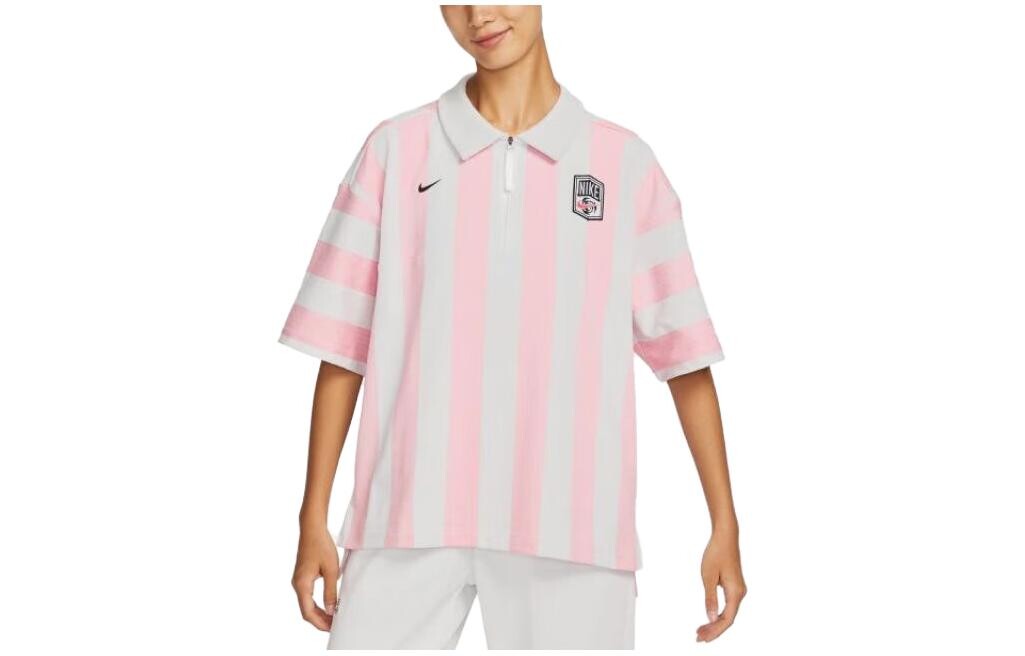 Футболка SportWear с отложным воротником и короткими рукавами, розовая Nike
Футболка SportWear с отложным воротником и короткими рукавами, розовая Nike