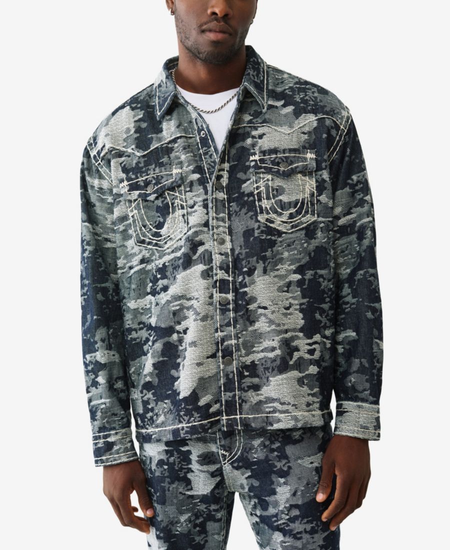 Мужская жаккардовая футболка с длинными рукавами в стиле вестерн True Religion, Body Rinse
Мужская жаккардовая футболка с длинными рукавами в стиле вестерн True Religion, Body Rinse