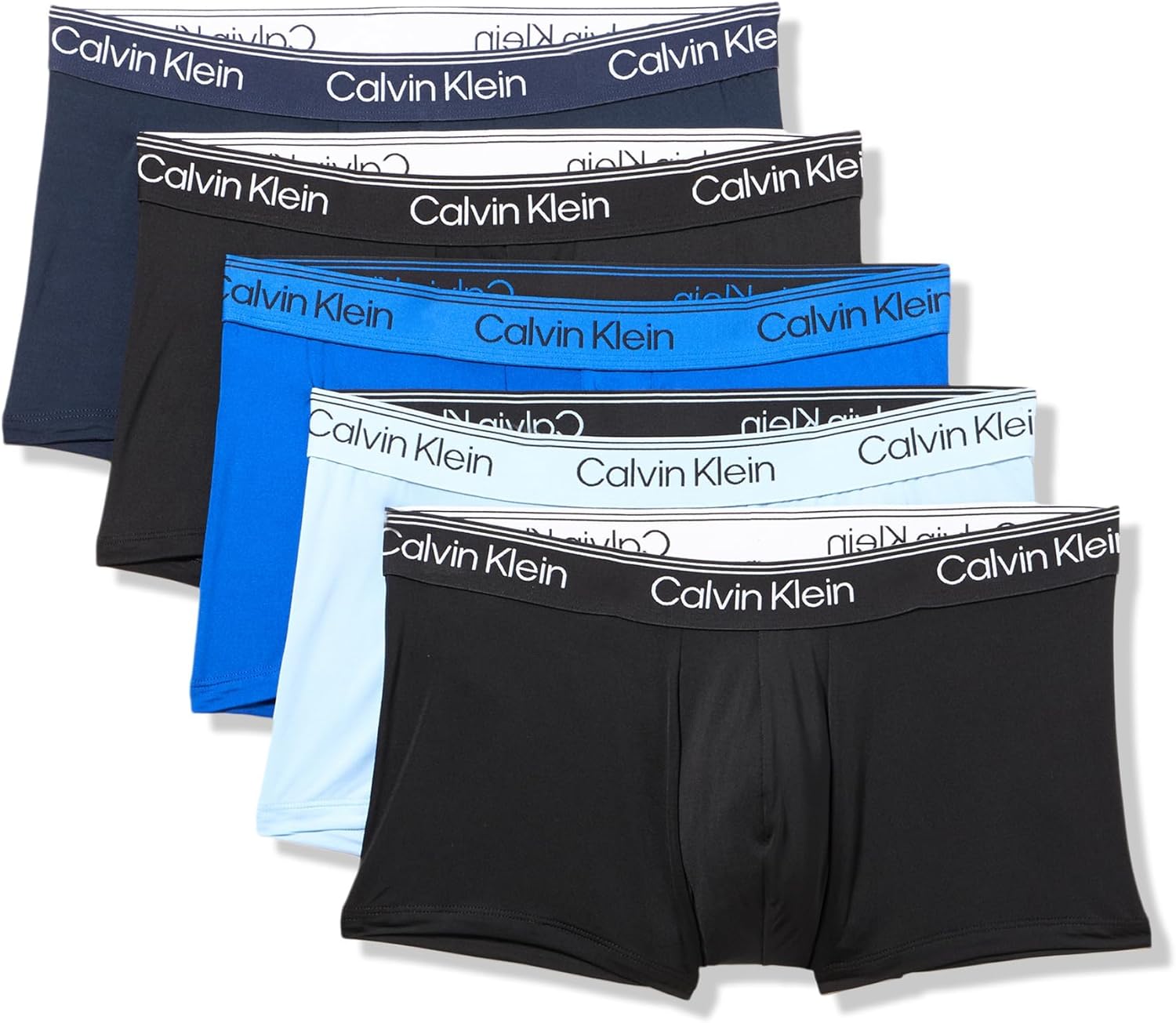 Мужские трусы-боксеры Calvin Klein Micro Stretch с низкой посадкой, комплект из 5 пар, 2 Black, 1 Shoreline, 1 Royalty, 1 Blue Bell
Мужские трусы-боксеры Calvin Klein Micro Stretch с низкой посадкой, комплект из 5 пар, 2 Black, 1 Shoreline, 1 Royalty, 1 Blue Bell
