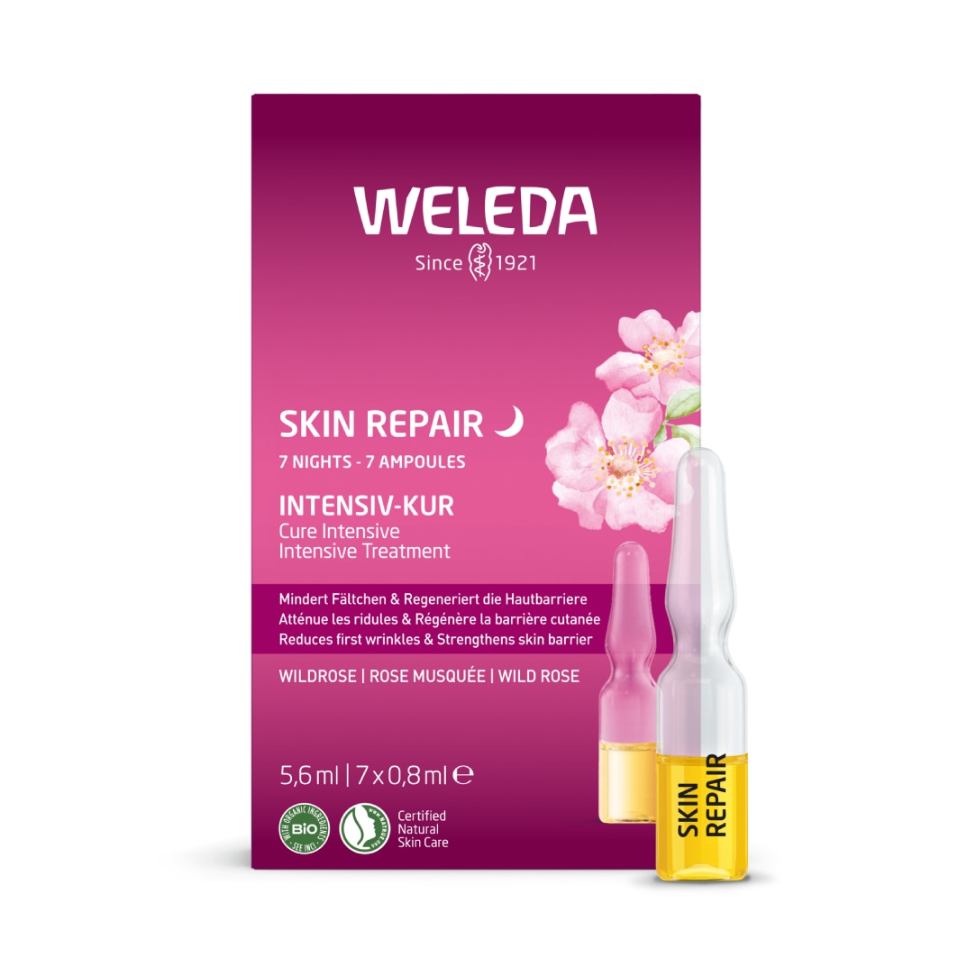 Сыворотка для лица wildrosen skin repair intensiv-kur wildrose Weleda, объем 5.6 мл
Сыворотка для лица wildrosen skin repair intensiv-kur wildrose Weleda, объем 5.6 мл